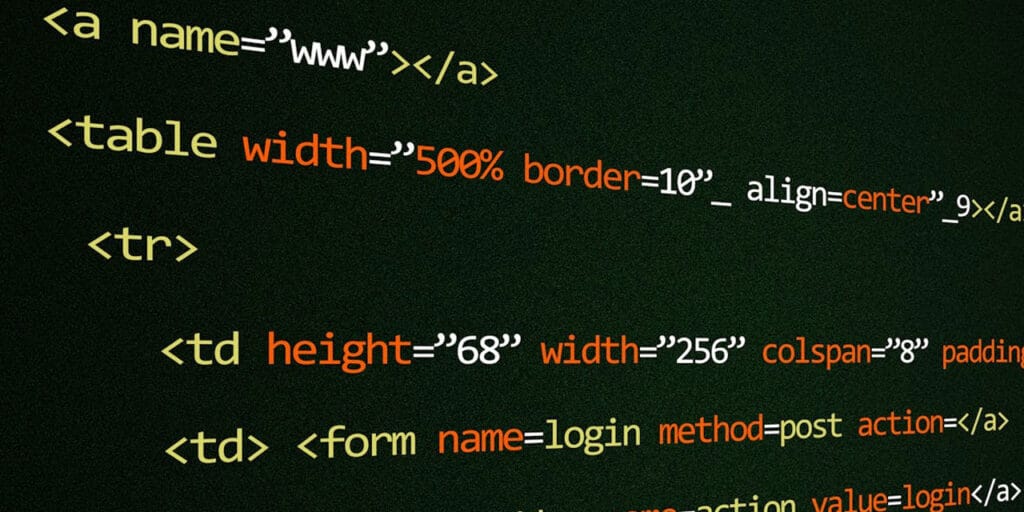 HTML code (source: Pexels)