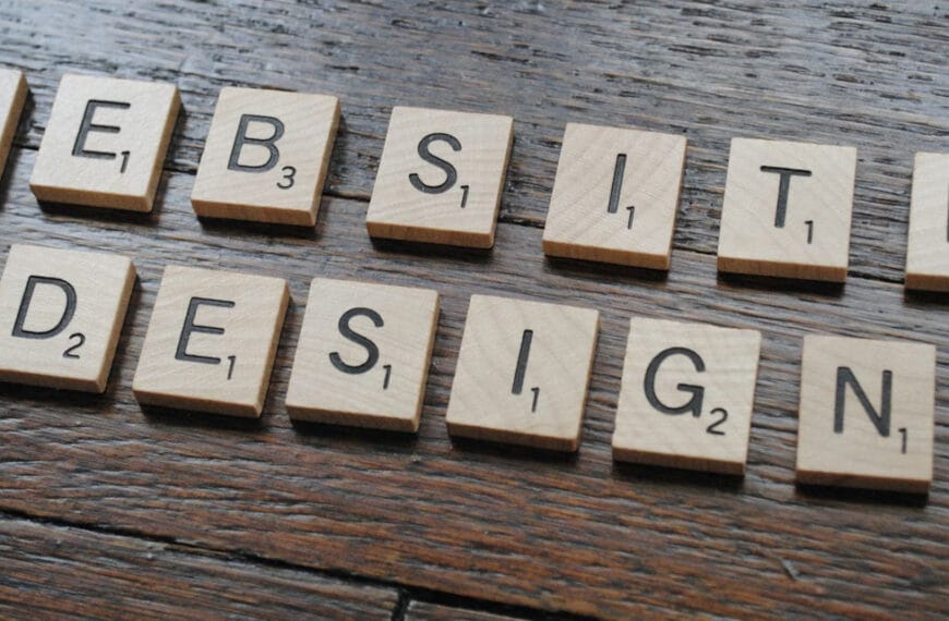 Scrabble tiles spelling out the words "Website Design"