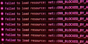Close up of computer screen showing a error code.