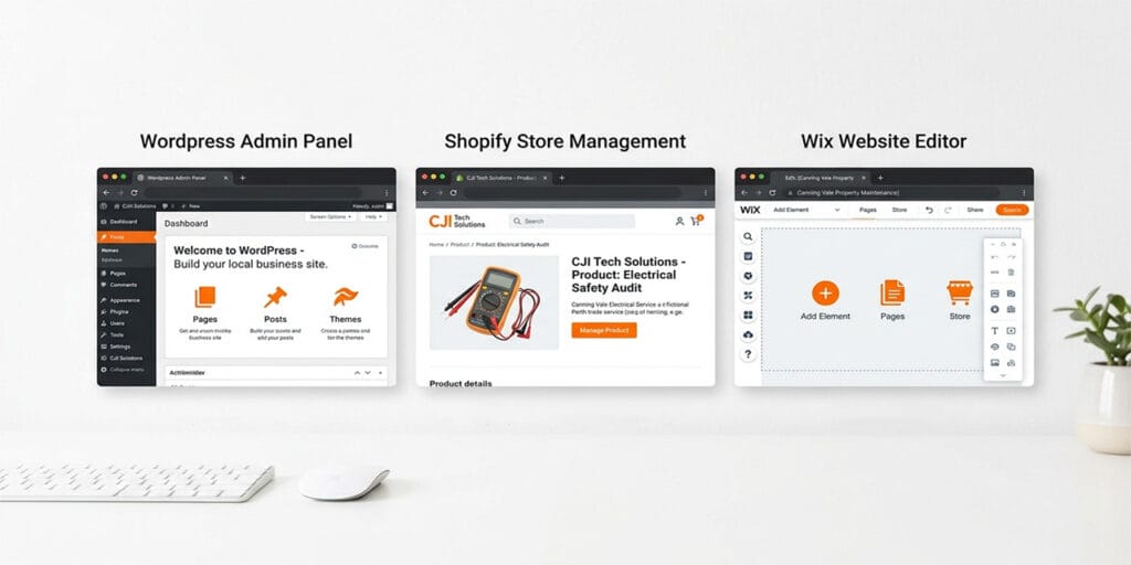 Perth Web Design Using WordPress, Shopify E-Commerce and Wix - CJI Tech Solutions