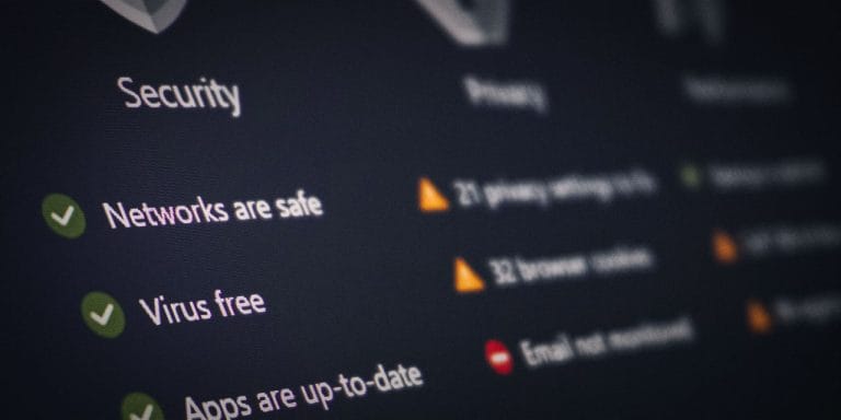 A photo of a computer screen showing text strings related to website security.