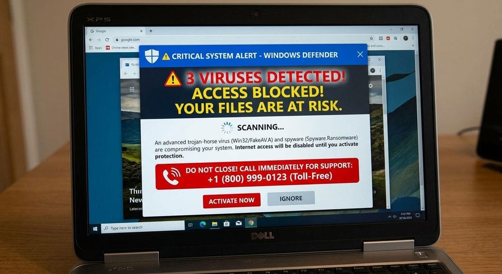pop-up scams